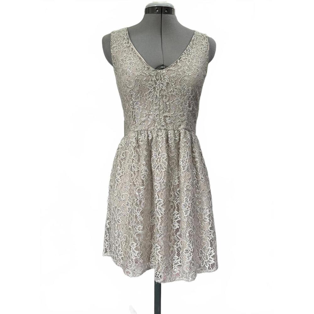 Lace Vintage Dress – V-Neck, Fitted Bodice | Formal & Semi-Formal
